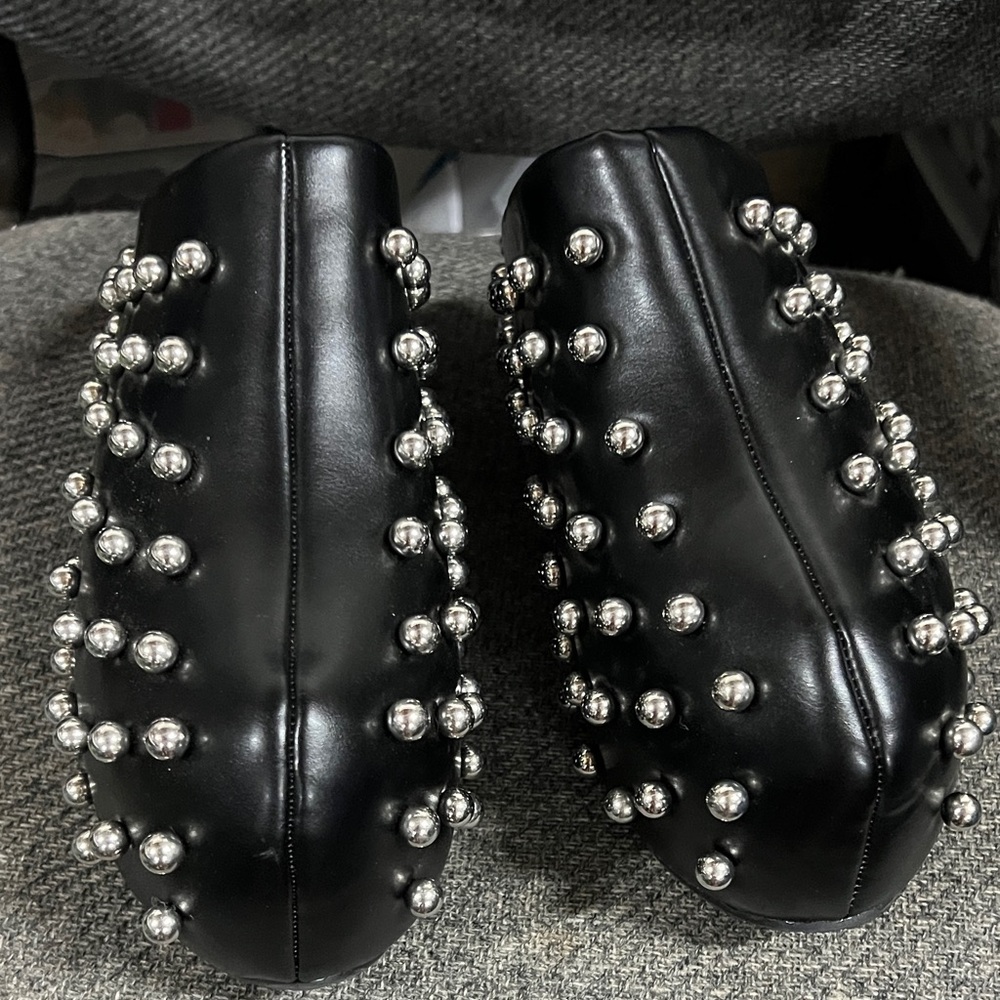 Azalea Wang Studded Black Women's Shoes